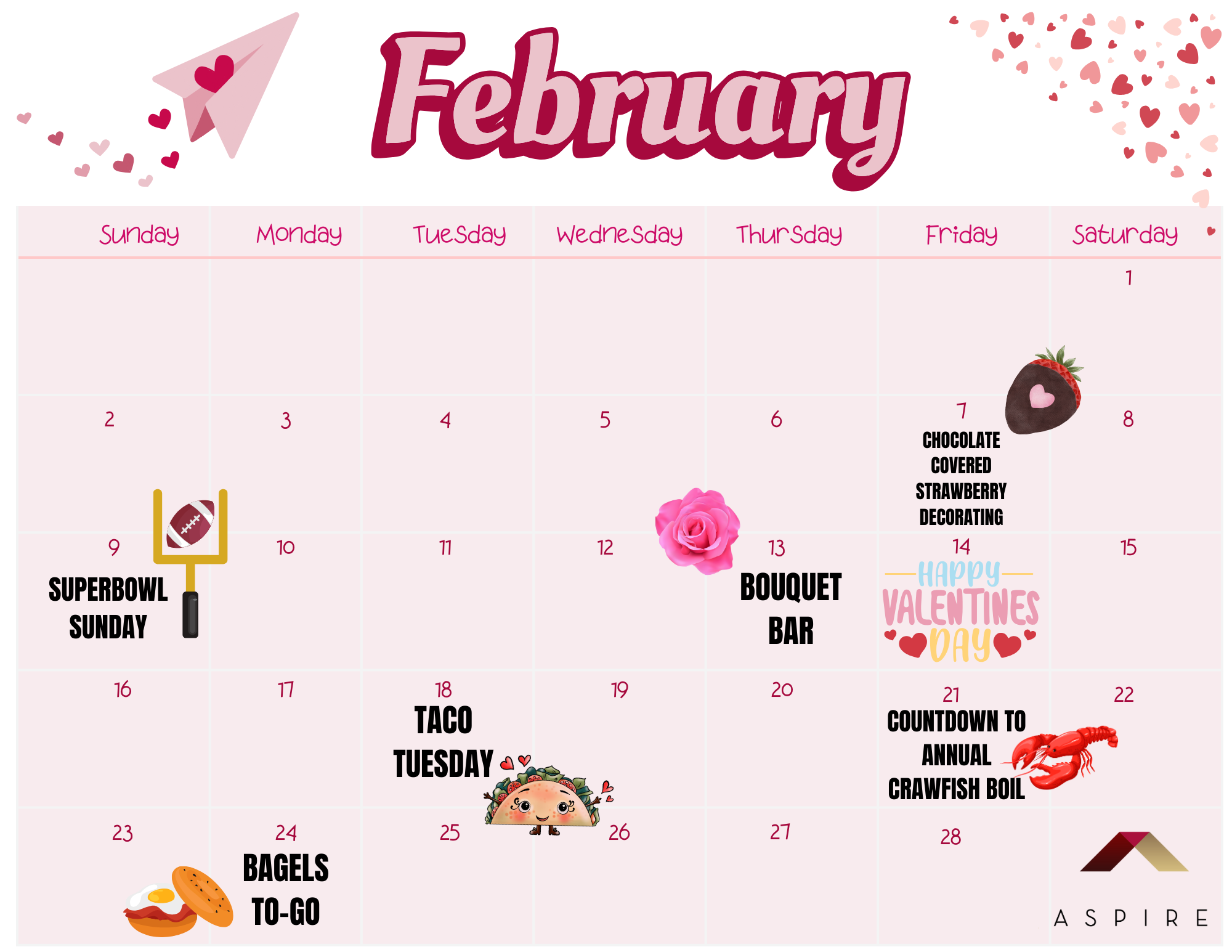 February Events Calendar