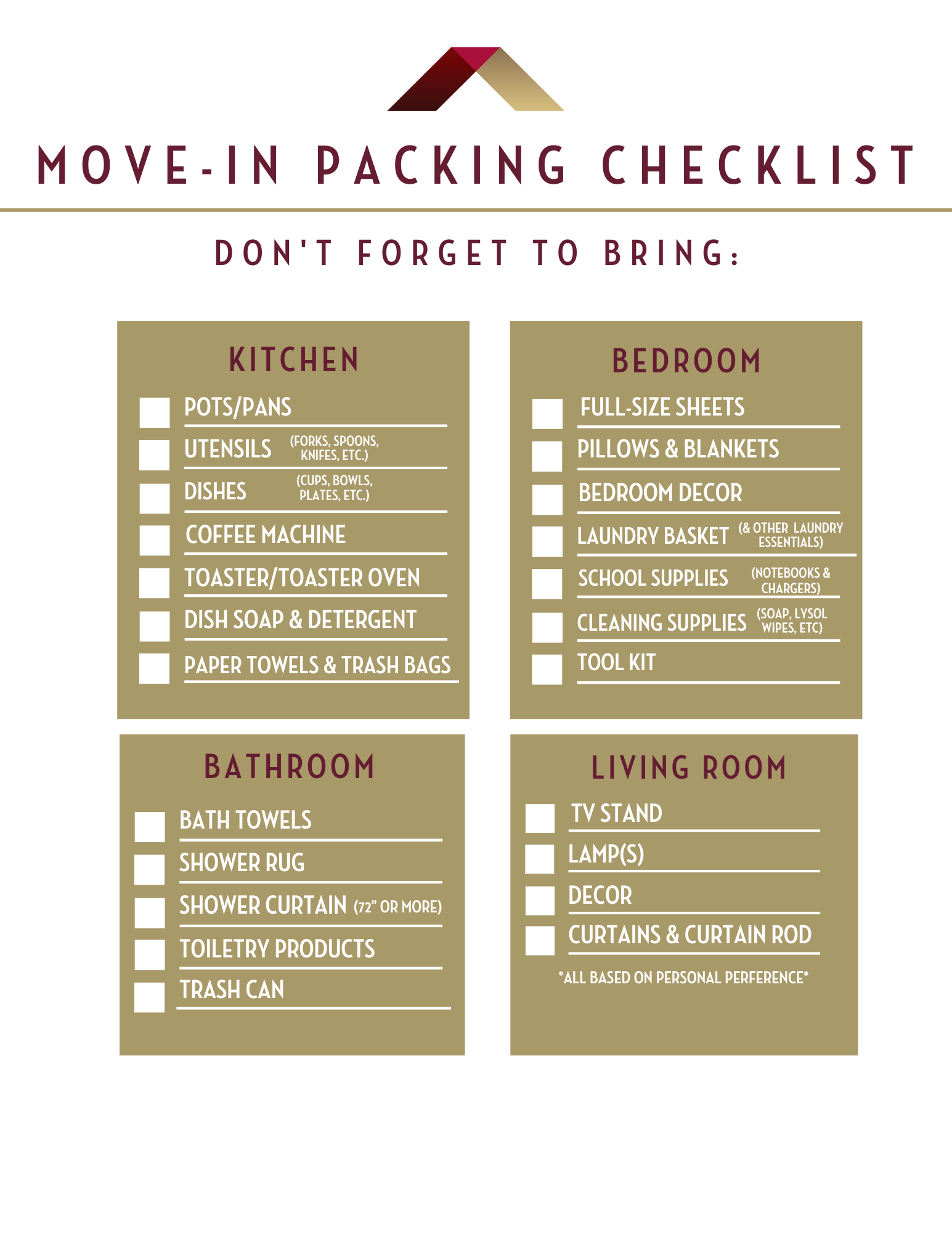Move-in Essentials Image 1